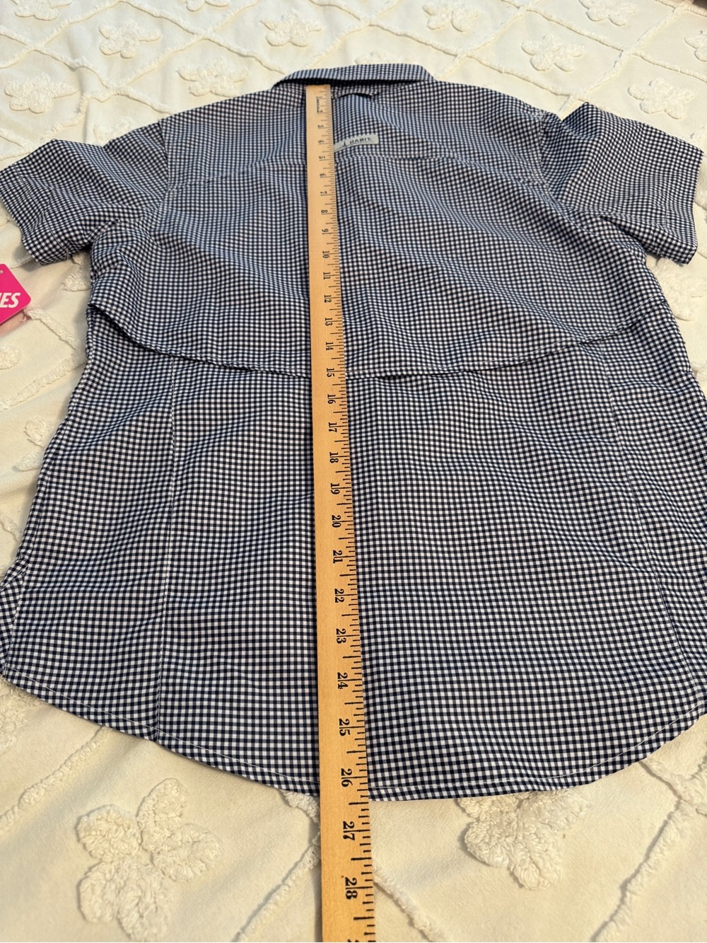 Habit Outdoors Peacoat Check Button-Down Shirt - Navy & White Gingham - Picture 4 of 6